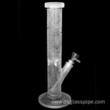 Sandblasted serface Glass water pipe for smoking straight style